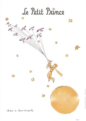 The Little Prince and the Wild Birds by Antoine de Saint-Exupéry, Print for Sale on Singulart