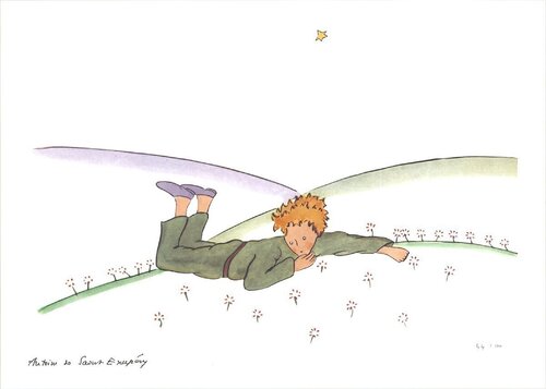 The Little Prince Day Dreaming by Antoine de Saint-Exupéry, Print for Sale on Singulart