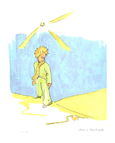 Antoine de Saint Exupery - The snake by Antoine de Saint-Exupéry, Print for Sale on Singulart