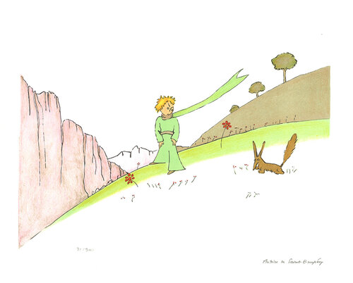 Le Petit Prince et le Renard  by Antoine de Saint-Exupéry, Print for Sale on Singulart