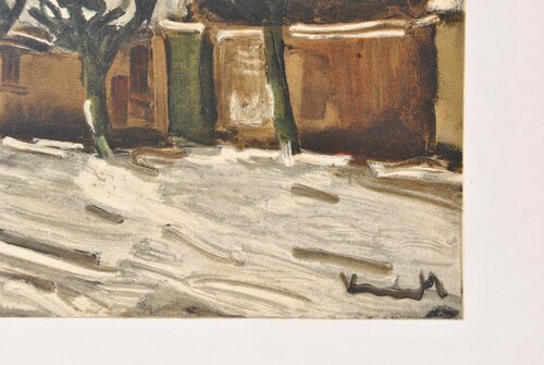 Les tilleuls sous la neige Maurice de Vlaminck