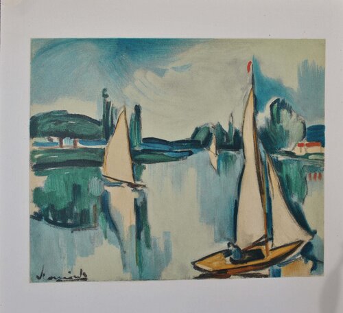 Voiliers sur la Seine von Maurice de Vlaminck, Druck kaufen auf Singulart