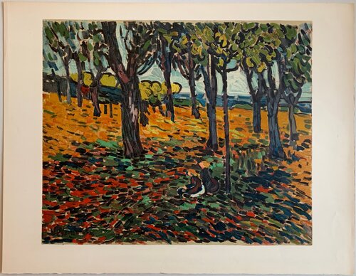 La Chataigneraie a Chatou, avec Personnages van Maurice de Vlaminck, Afdruk te koop op Singulart