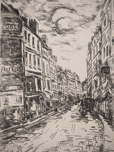 La gloire de Paris : Rue vers Montparnasse (Rue de la Glacière) van Maurice de Vlaminck, Afdruk te koop op Singulart