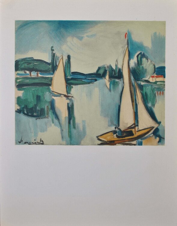 Voiliers sur la Seine Maurice de Vlaminck