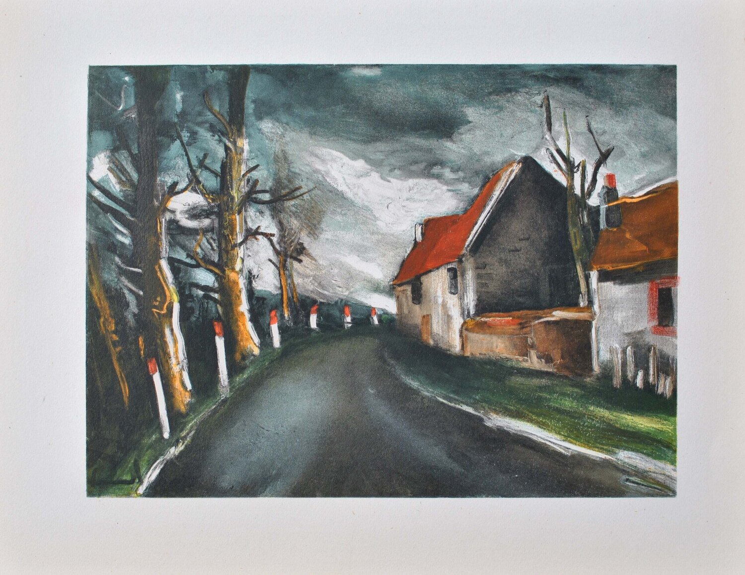 La route de Longny Maurice de Vlaminck Stampa in vendita