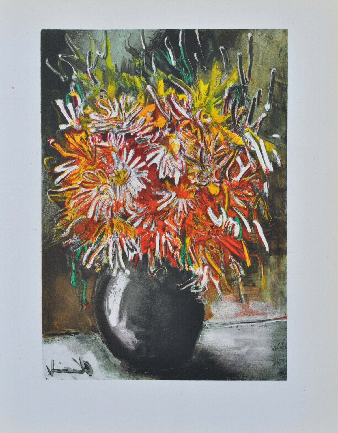 Bouquet de reines marguerites Maurice de Vlaminck Afdruk te koop