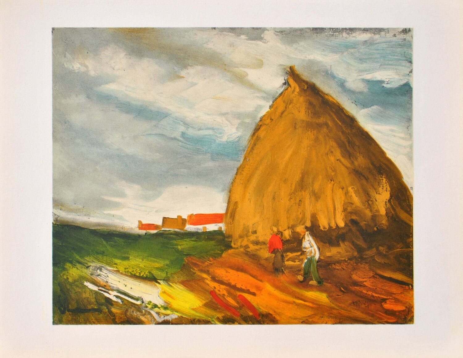 La meule de foin, Lithographie signée Maurice de Vlaminck Édition à vendre
