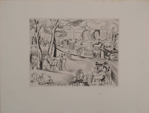 Tableaux de Paris : Jardin du Luxembourg by Henry de Waroquier, Print for Sale on Singulart