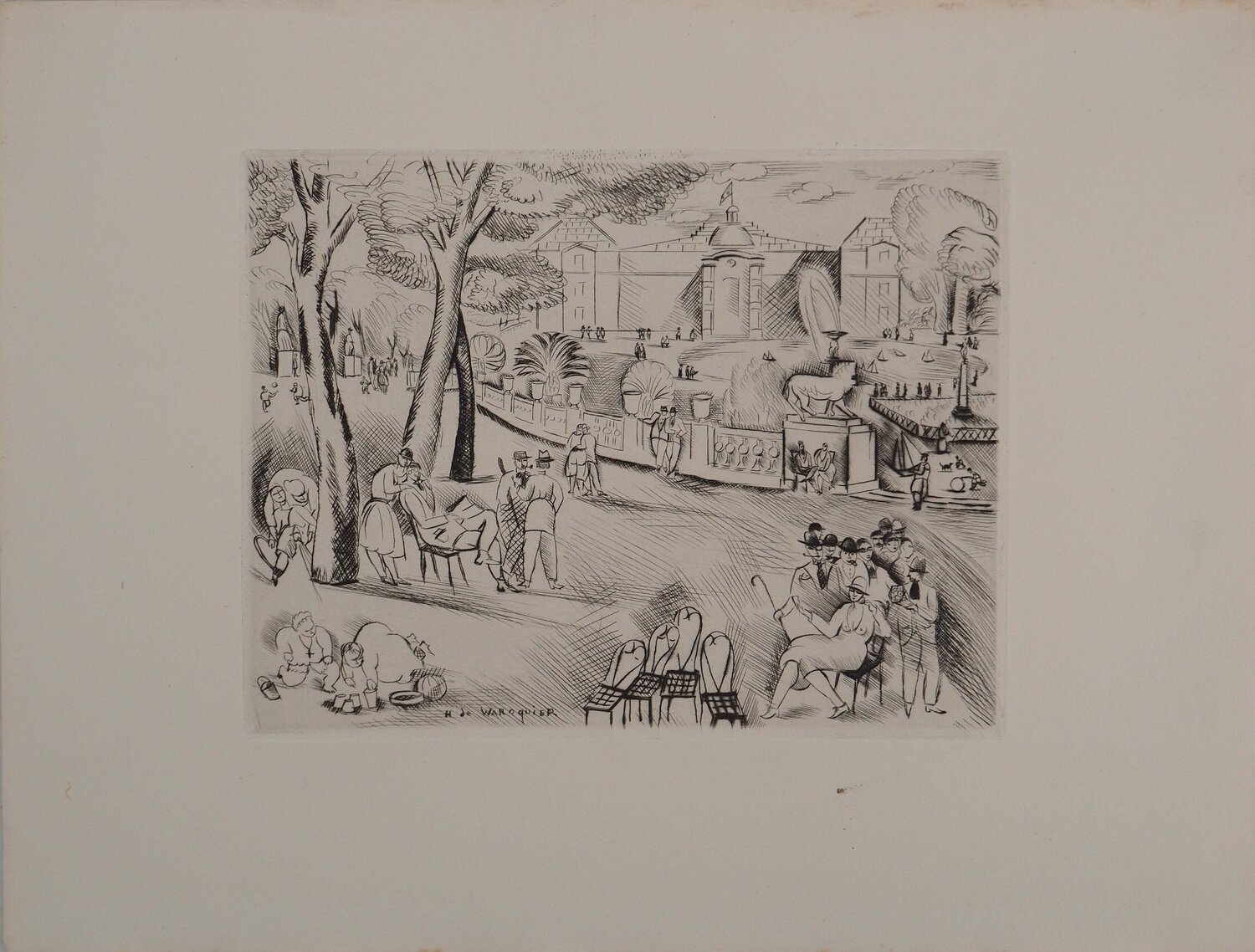 Tableaux de Paris : Jardin du Luxembourg Henry de Waroquier