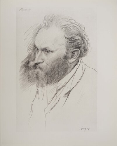 Edouard Manet de profil von Edgar Degas, Druck kaufen auf Singulart