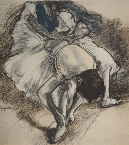 Danseuse rajustant son chausson by Edgar Degas, Print for Sale on Singulart