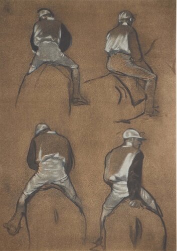 Les quatre jockeys by Edgar Degas, Print for Sale on Singulart