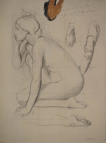 Etude pour nue accroupie by Edgar Degas, Print for Sale on Singulart