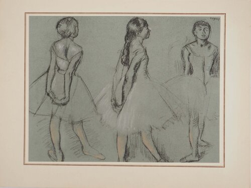 Les trois petits rats de l'opéra, Lithographie et pochoir signée by Edgar Degas, Print for Sale on Singulart