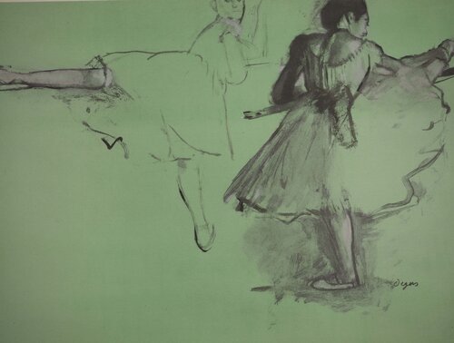 Les étirements de la ballerine von Edgar Degas, Druck kaufen auf Singulart