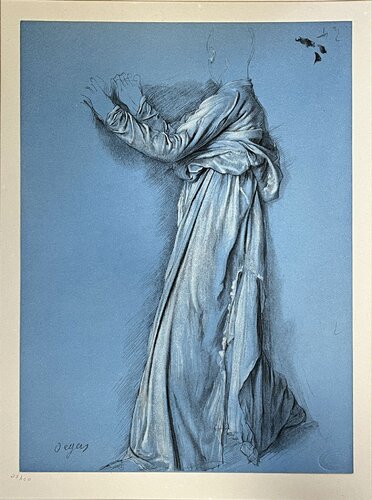 Draperie pour une femme conduisant un cheval by Edgar Degas, Print for Sale on Singulart