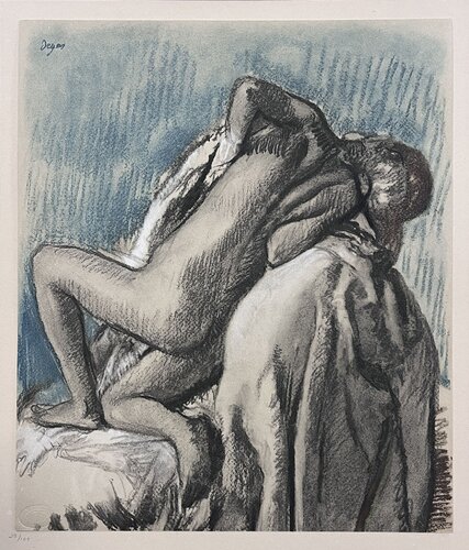 Femme renversee sur le doosier von Edgar Degas, Druck kaufen auf Singulart