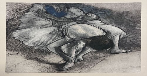 Femme qui s'étend von Edgar Degas, Druck kaufen auf Singulart