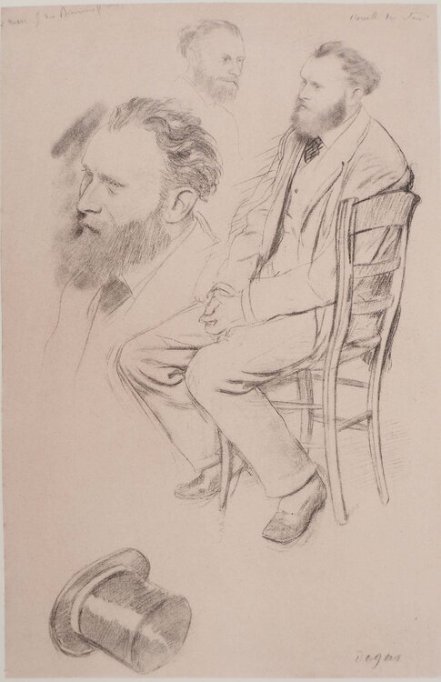 Etude de Manet au chapeau Edgar Degas