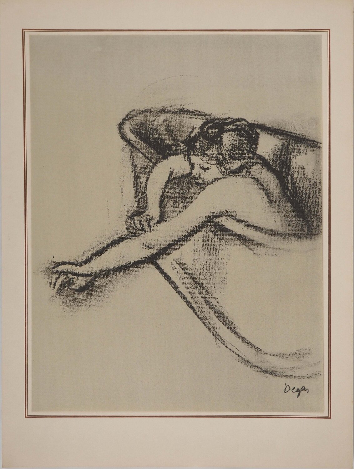 Le bain de la jeune femme Edgar Degas Afdruk te koop