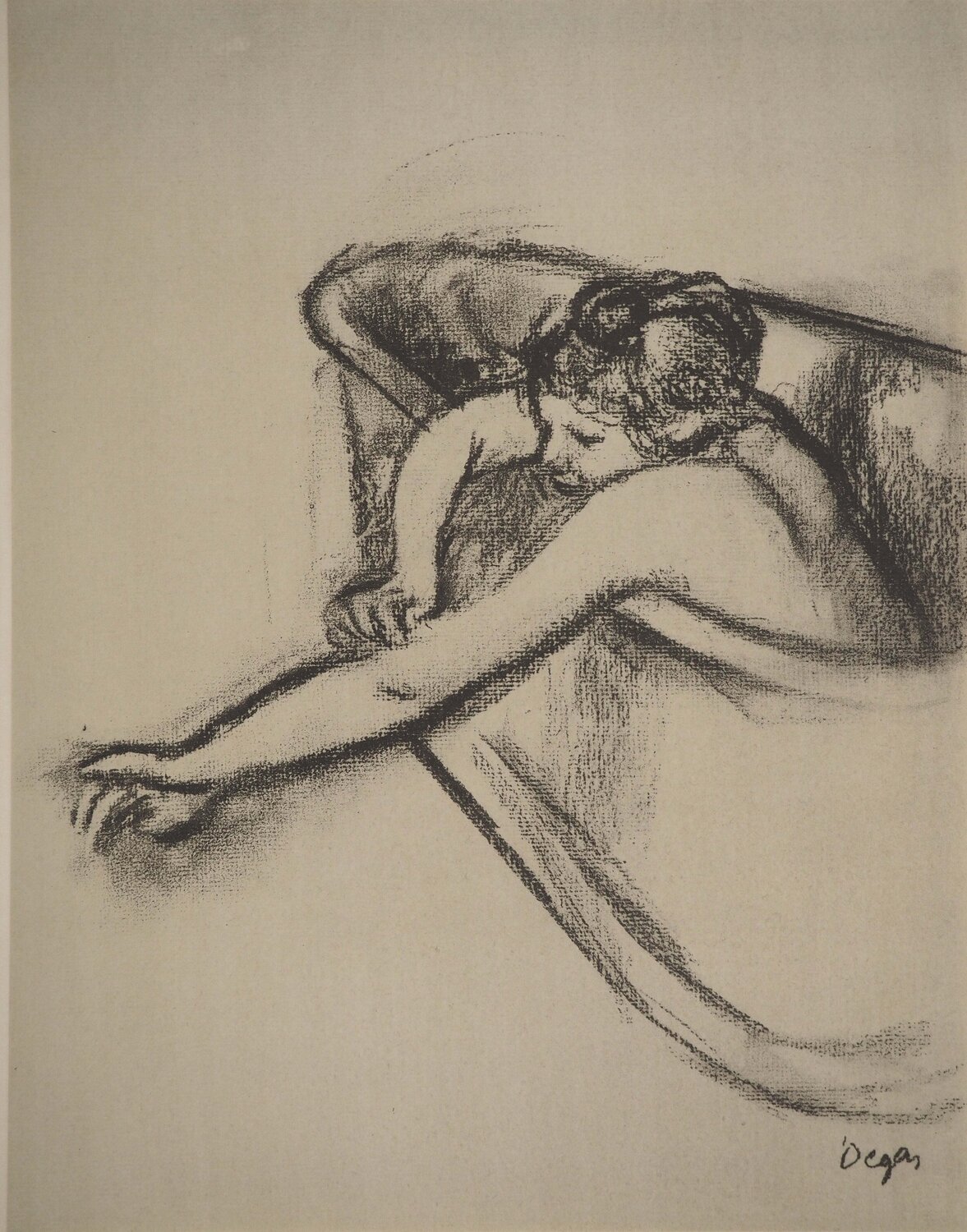 Le bain de la jeune femme Edgar Degas Druck zu verkaufen