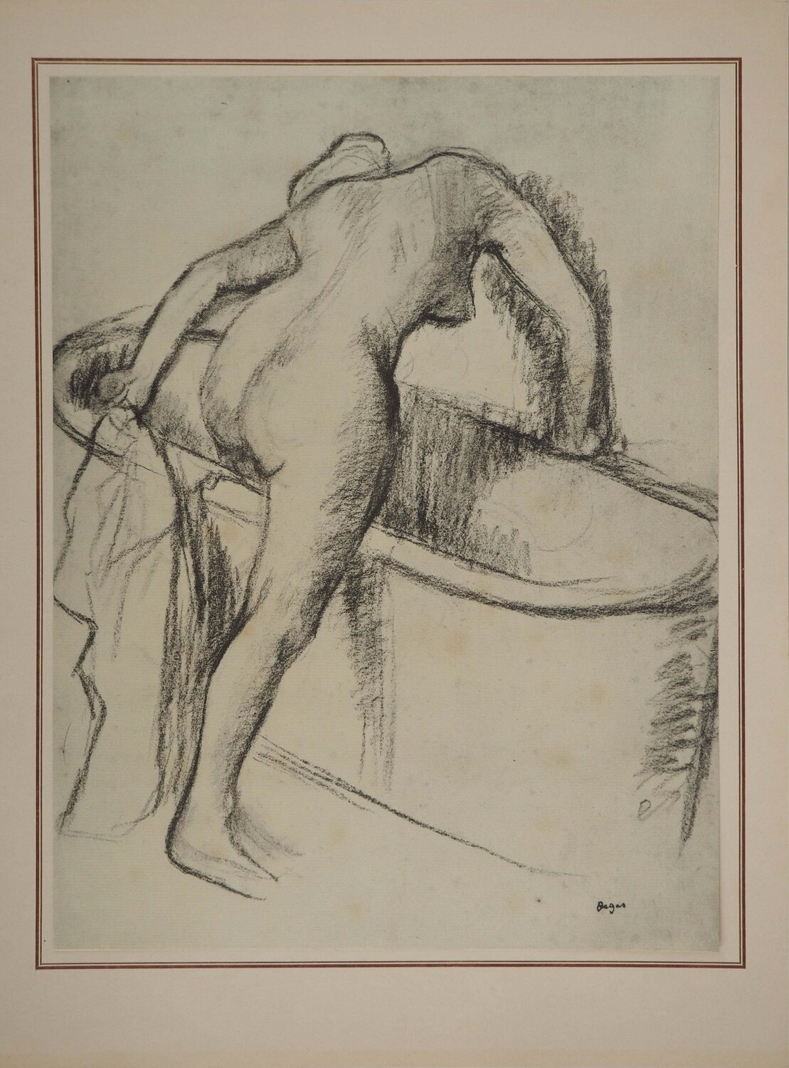 Femme sortant du bain Edgar Degas Print for sale
