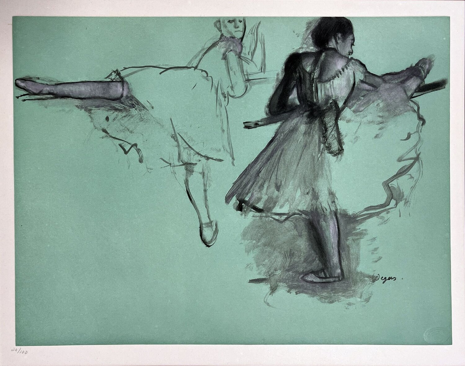Edgar Degas、DANSEUSE A LA BARRE Danseuse a la barre by Edgar Degas (N.D) : Print Lithography
