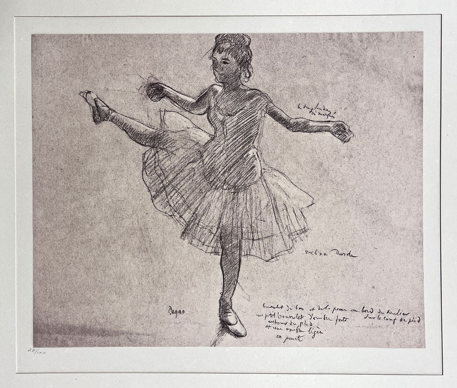 Danseuse (battlements a la seconde) 1880 Edgar Degas Stampa in vendita