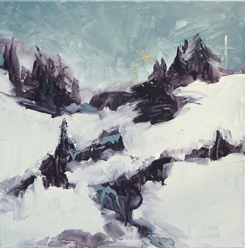 abstract mountain: ANANDA RAJA di Angie Brooksby-Arcangioli, Pittura in vendita su Singulart