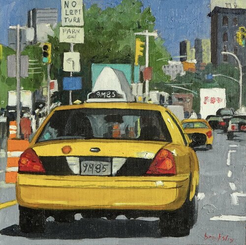 Going Where - NYC cityscape small format Angie Brooksby-Arcangioli