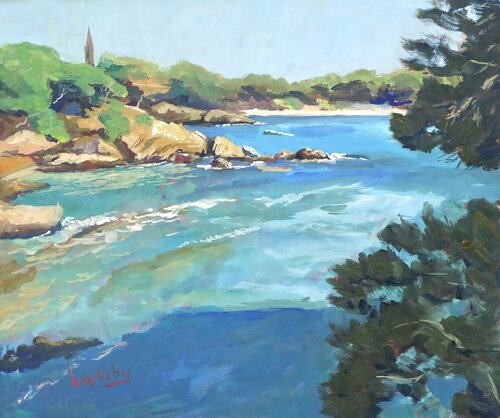 Turquoise Beauty di Angie Brooksby-Arcangioli, Pittura in vendita su Singulart