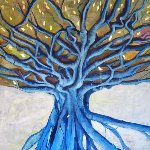 Big Blue Bodhi by Angie Brooksby-Arcangioli, Painting for Sale on Singulart