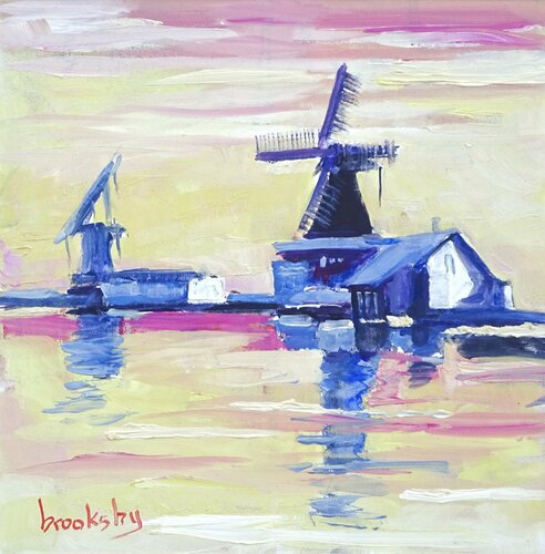 Amsterdam Sunset Windmills Angie Brooksby-Arcangioli