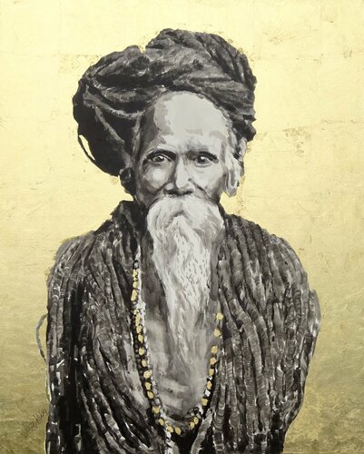 Golden Yogi Sadhu von Angie Brooksby-Arcangioli, Zeichnungen kaufen auf Singulart