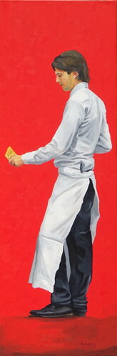 Parisian Waiter : Gars Dumas 3 di Angie Brooksby-Arcangioli, Pittura in vendita su Singulart