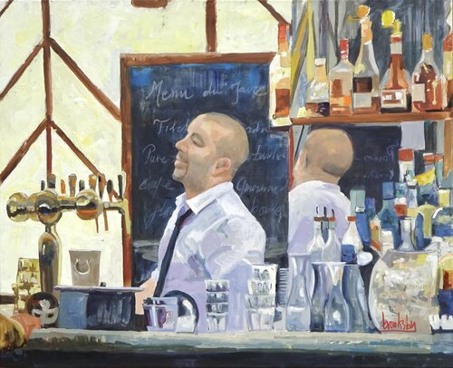 Champagne in Paris by Angie Brooksby-Arcangioli, 油畫 for Sale on Singulart