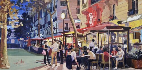 Night scene of Paris : Soiré Parisien Angie Brooksby-Arcangioli