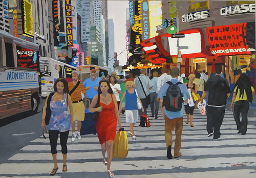 Crossing Midtown di Angie Brooksby-Arcangioli, Pittura in vendita su Singulart