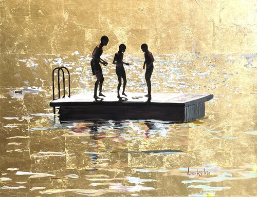 Mediterranean Sea:  French Boys on a Platform Angie Brooksby-Arcangioli