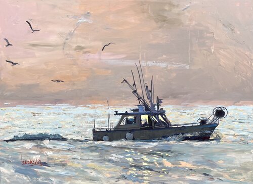 Fishing Boat : Mediterranean Light Angie Brooksby-Arcangioli