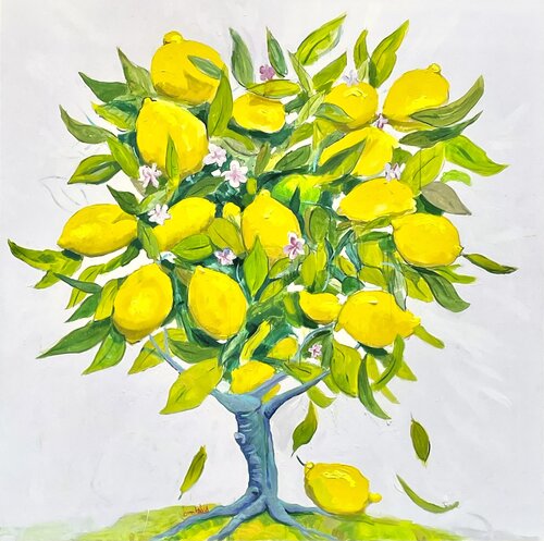 Big Bonsai Lemon Tree von Angie Brooksby-Arcangioli, Malerei kaufen auf Singulart