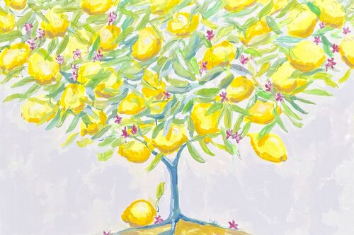 Lemon Blossoms van Angie Brooksby-Arcangioli, Schilderij te koop op Singulart
