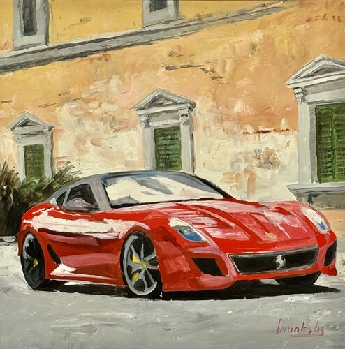 Ferrari in Toscana von Angie Brooksby-Arcangioli, Malerei kaufen auf Singulart