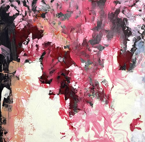 Gam -Abstract- bougainvillea blossoms di Angie Brooksby-Arcangioli, Pittura in vendita su Singulart
