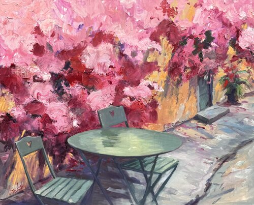 Pink Provence - Provencal alley impressionism Angie Brooksby-Arcangioli