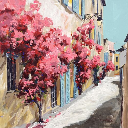 Rue Saint Claire, street in Provence by Angie Brooksby-Arcangioli, 油畫 for Sale on Singulart