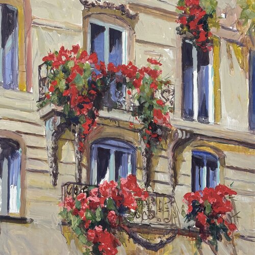 Chez Papa- Parisian Balconies Angie Brooksby-Arcangioli