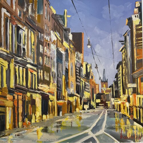Amsterdam - Straat Abstraction by Angie Brooksby-Arcangioli, 油畫 for Sale on Singulart
