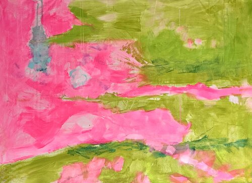 Flamingo Bingo von Angie Brooksby-Arcangioli, Malerei kaufen auf Singulart